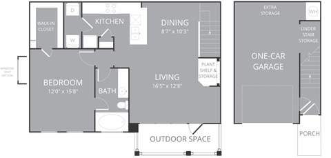 V380 A5 floor plan at Villages3Eighty, Texas, 75068
